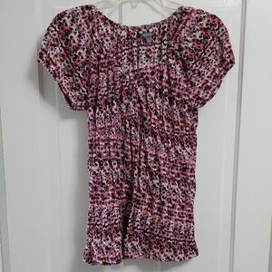 Women's Pink Patterned Top
